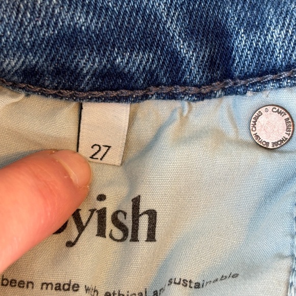 Boyish The Ricky High Rise Exposed Button Front Flare Leg Jeans Size 27 - Picture 8 of 14